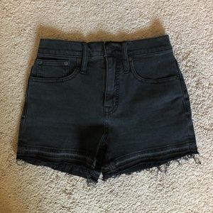 Madewell Size 23 Black Jean Shorts